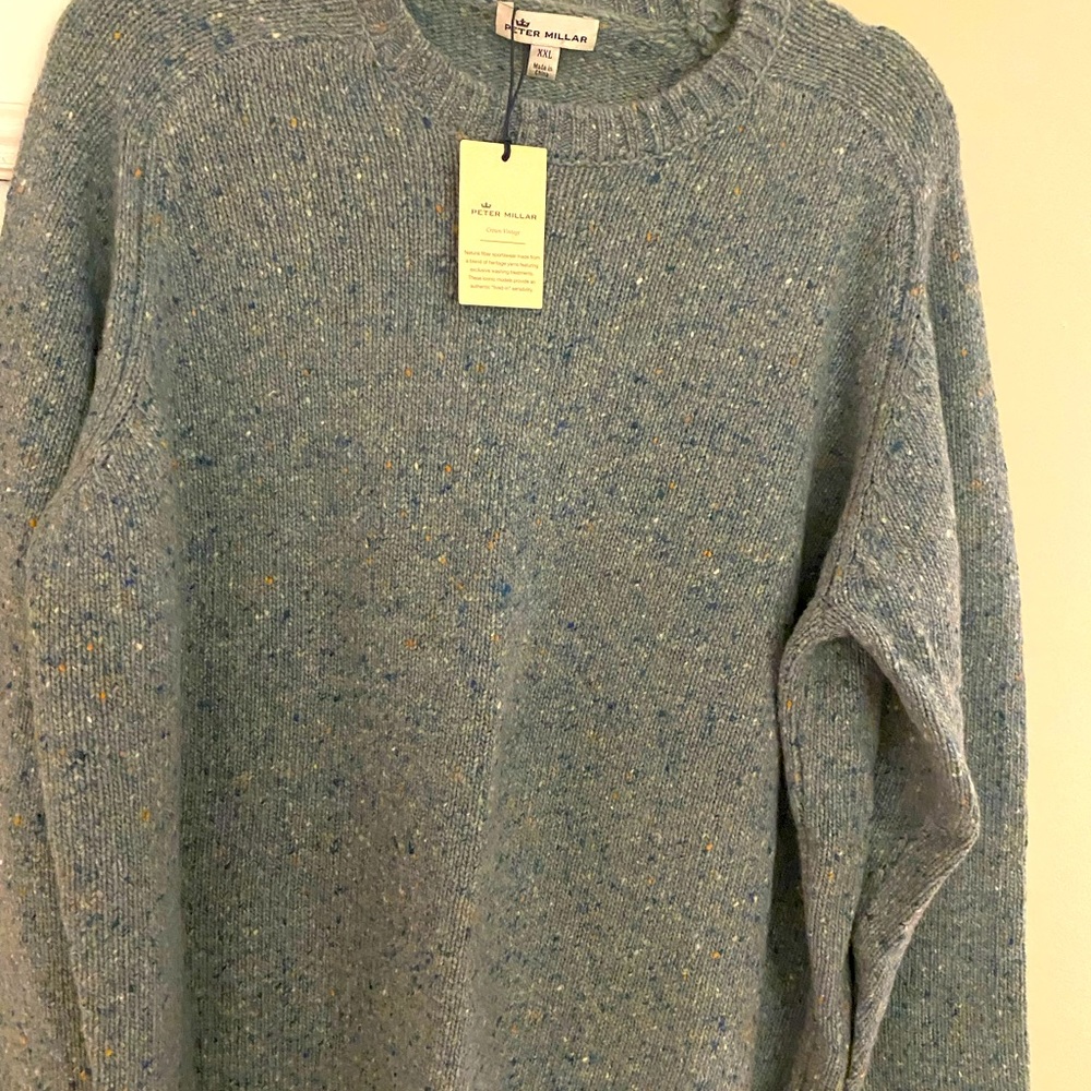 Peter milar sweater NEW with tags on it. Blue multi colored. Size XXL.